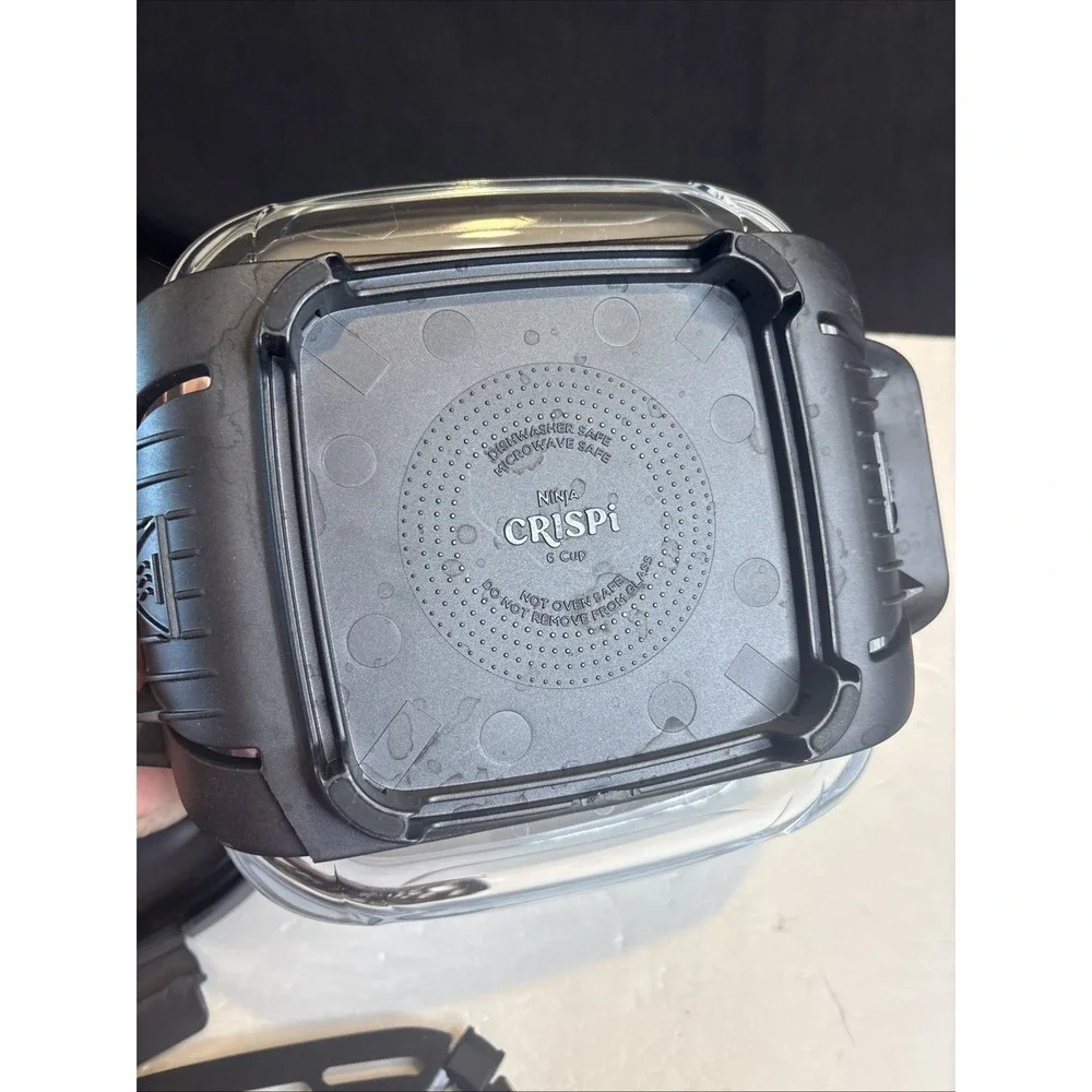 Ninja Crispi Tempware Glass Container  6 Cup With Lid And Grill